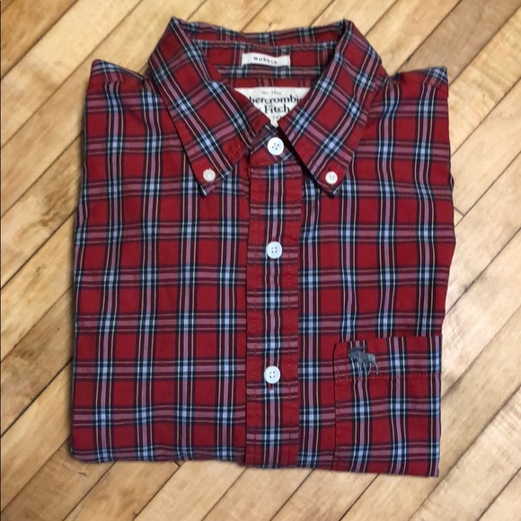 Abercrombie & Fitch Plaid Button Up Shirt Sz XL - Picture 2 of 6